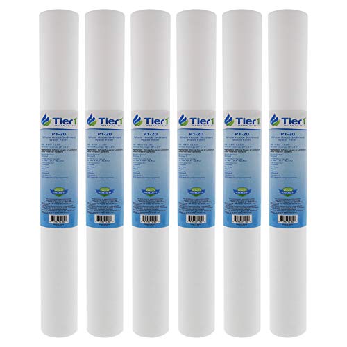 1 Micron 2.5" × 20" Whole House Sediment Water Filter (6 Count)