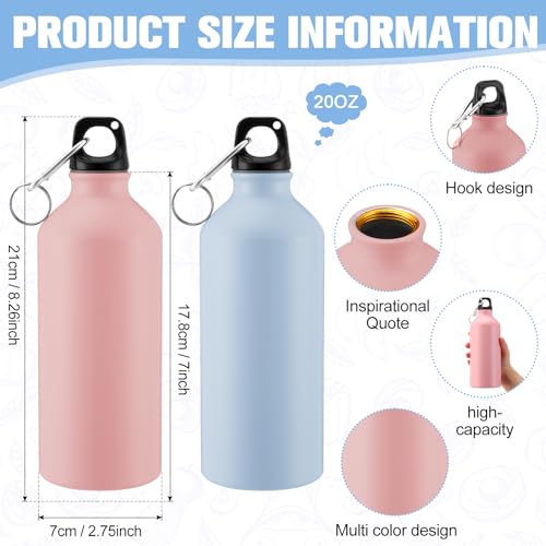 18 Pcs Aluminum Water Bottles Bulk Reusable Bottles (18 Count)