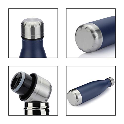 17oz Sport Water Bottle 12 Pack Vacuum Insulated Stainless Steel Leak