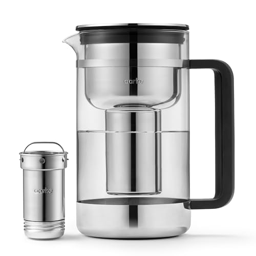 Purifier Glass & Stainless Steel Water Filter Pitcher