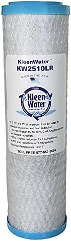 Two KleenWater (USA) Carbon Filters Compatible With GE FXSVC and GXSV10C, GXSL03C and GNSL05CBL SmartWater Dual Stage Water Filtration Systems, Includes 2 o-rings