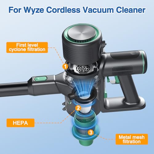 6 Pack HEPA Filter Replacement for Wyze Cordless Vacuum