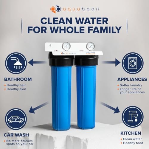 2 Stage Whole House Water Filtration System with 20" Sediment (2 Count)