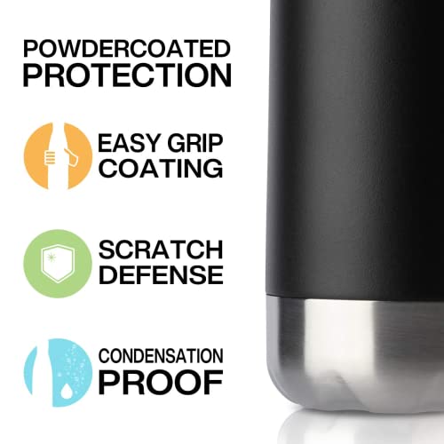 17oz Sport Water Bottle 8 Pack Vacuum Insulated Stainless Steel Leak