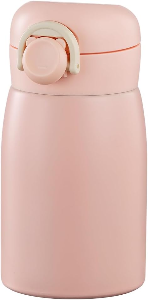 9 oz Mini Water Bottle Small Stainless Steel Thermoses - Insulated Vacuum, Leak Proof, Keeps Drinks Hot/Cold - Ideal for Coffee, beverage, Water - Pink