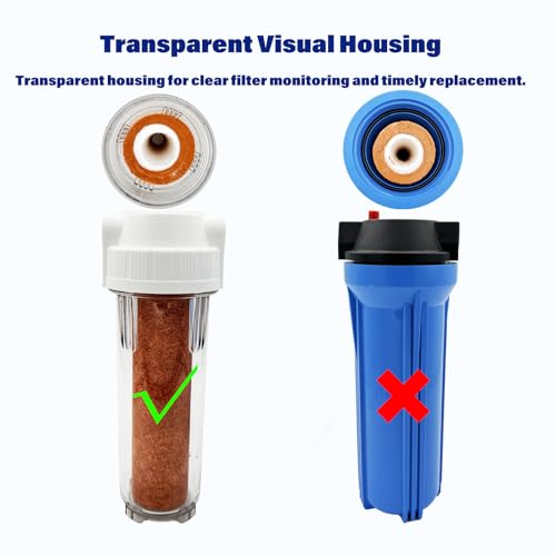 Whole House RV Water Filter Housing Clear