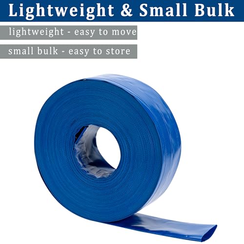 2 in x 25 ft Pool Backwash Hose Heavy Duty Drain Discharge Vinyl Hoses (25 Foot)