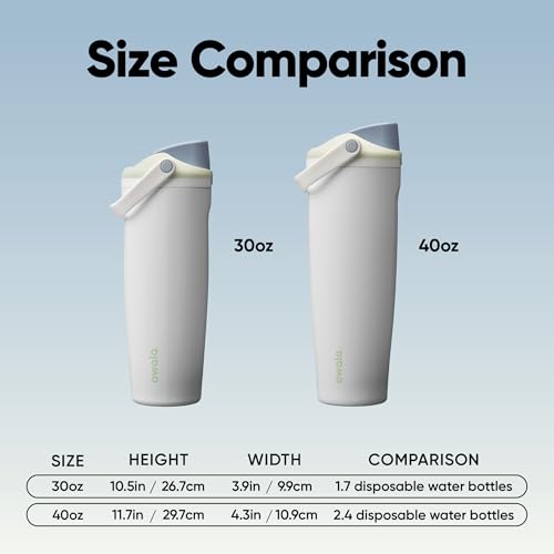 FreeSip Sway Stainless Steel Water Bottle 40 oz Iced Breeze