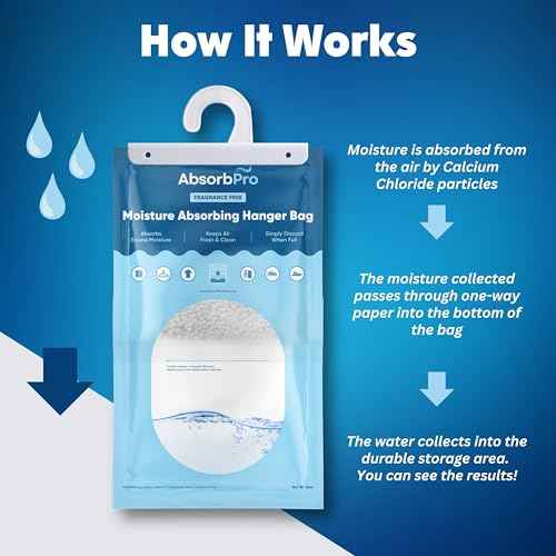 Moisture Absorbing Hanger Bag Fragrance Free (3 Count)