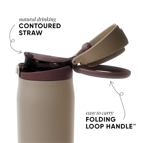 Water Bottle with Straw & Handle