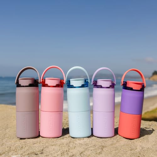 Rise 18oz Water Bottle with Covered Silicone Straw
