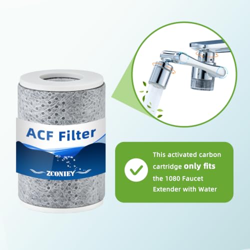 Carbon Fiber Filter Replacements for ZCONIEY 1080°Swivel Robotic Arm Faucet Water Filter (4 Count)