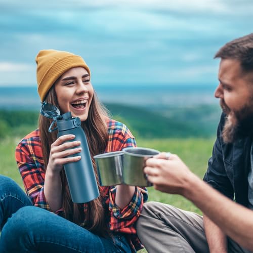 Insulated Water Bottle 24 oz with Dustproof Lid