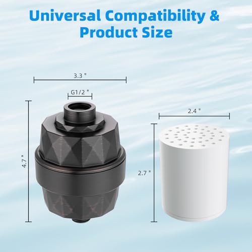 High Output Shower Filter for Hard Water