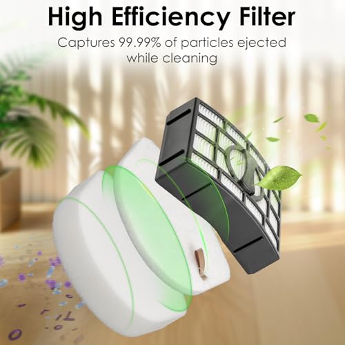 9 Pack) 3 Hepa Filters + 6 Foam Filters Compatible With Shark ZU560 ZU561 ZU562 ZU572 UV650 UV725 ZU660 CU530 Upright Vacuum, Replacement HEPA Upright Filter Parts, Compare to XFFK560 & XHEPA560 (9 Count)