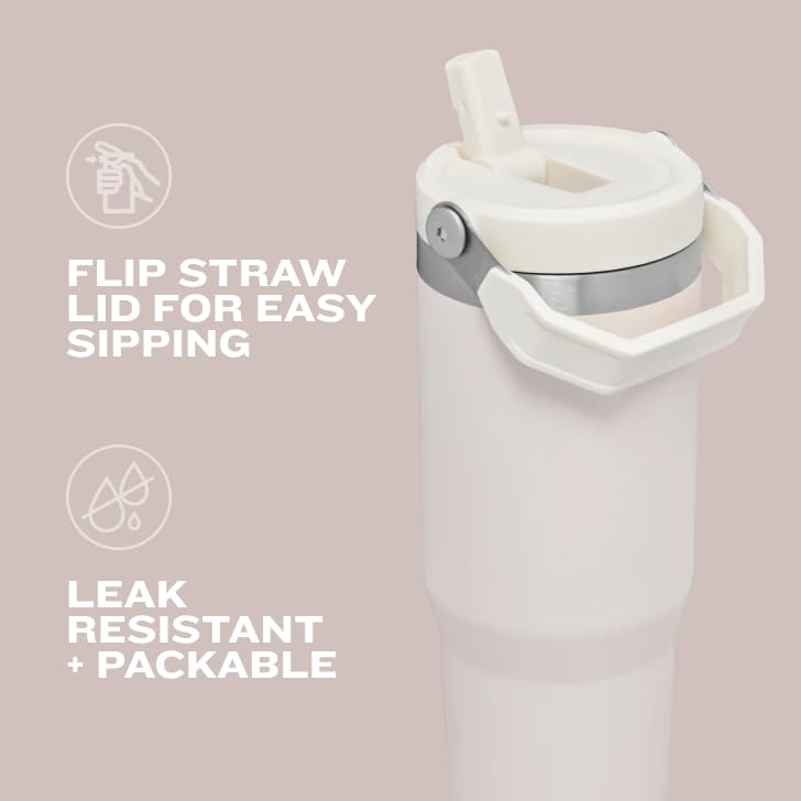 IceFlow Flip Straw Tumbler with Handle 30 oz