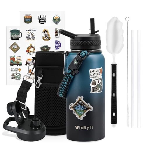 32 oz Insulated Water Bottle with Straw