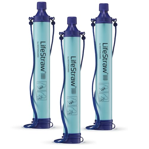 Personal Water Filter for Hiking (3 Count)