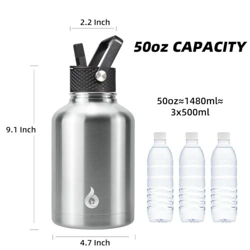 50oz Large Insulated Water Bottle