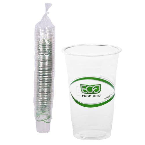 GreenStripe Clear Disposable Cold Cups (50 Count)