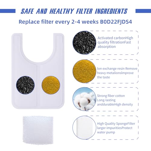 Ceramic Cat Water Fountain Automatic Pet Water Dispenser Pet Drinking Fountain Filters