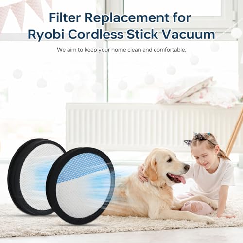 Vacuum Filter for Ryobi PCL720 PBLSV716 (4 Count)