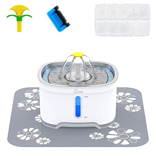 Cat Water Fountain Stainless Steel Lid with 3 Filters