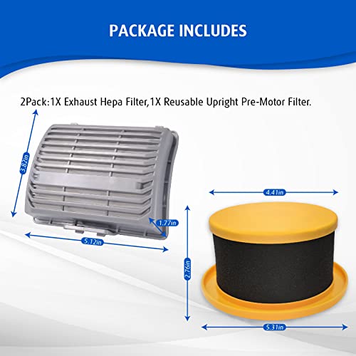 2 Pack Filter Replacement Parts for Hoover UH75250、UH75150、UH75110、UH75100、UH75160、UH75120、UH75210、UH75200、UH75260、UH75240、UH75140 MAXLife Elite Swivel Pet Vacuum Cleaner (2 Count)