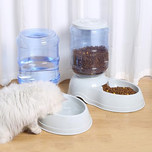 Automatic Dog Feeder and Water Dispenser Set for Large Dogs
