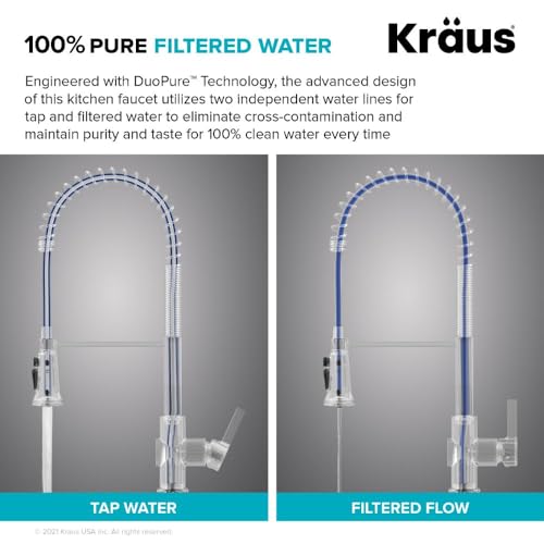 Britt 2-in-1 Commercial Style Pull-Down Single Handle Water Filter Kitchen Faucet for Reverse Osmosis or Water Filtration System in Chrome, KFF-1691CH