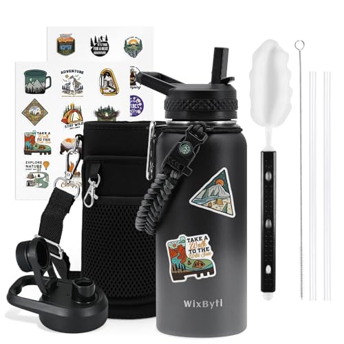 32 oz Insulated Water Bottle with Straw