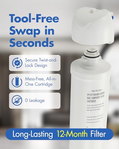 3 in 1 Kitchen Faucet with Pull Down Sprayer and Water Filter