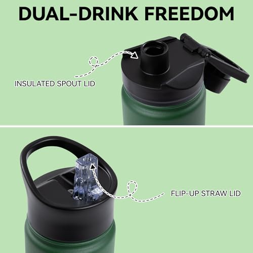 16 oz Insulated Water Bottle for School