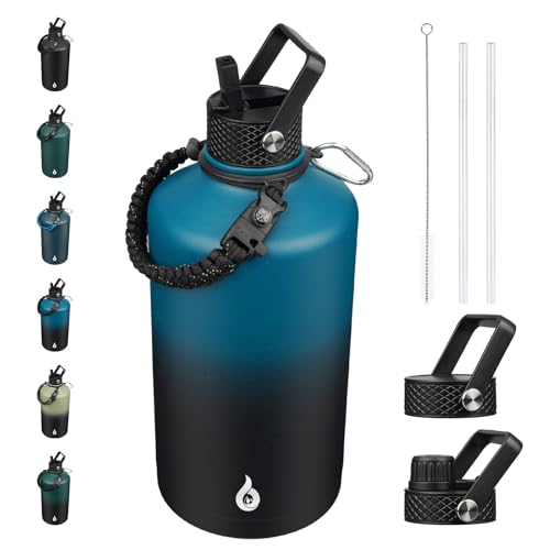 128oz Insulated Water Bottle with Straw Lid