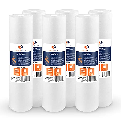 5 Micron 20 x 4.5 Whole House Sediment Filter Cartridge 20 inch Water Filter Replacement Compatible with DGD (6 Count)