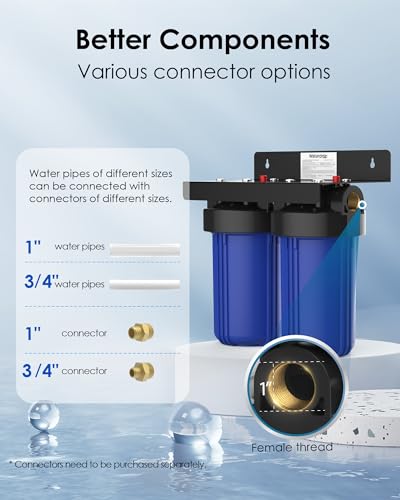 WHF21-PG 2-Stage Whole House Water Filter System, 5 Micron