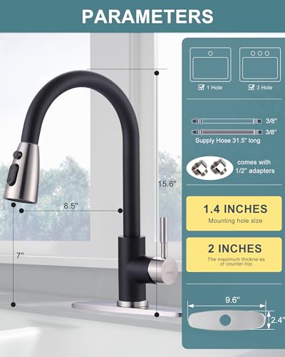 Kitchen Faucets for Sink 1 or 3 Hole