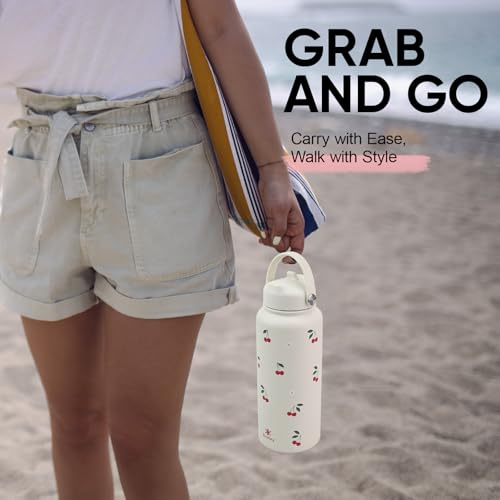 32 oz Insulated Water Bottle with Straw
