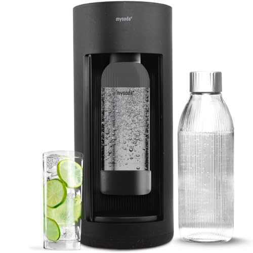 Glassy Soda Maker + 1L Glass and 1L Plastic Bottle