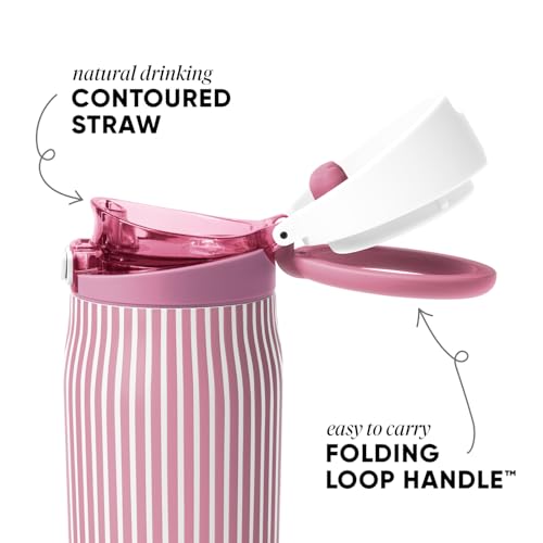Water Bottle with Straw & Handle