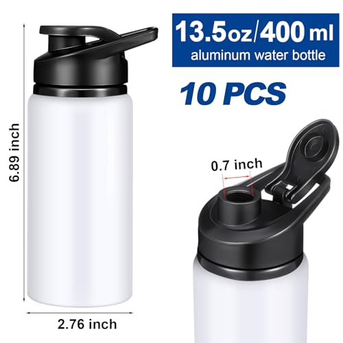 10 Pcs 13.5oz Aluminum Water Bottles Bulk (10 Count)