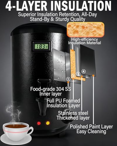 Electric Insulated Beverage Dispenser With Heating