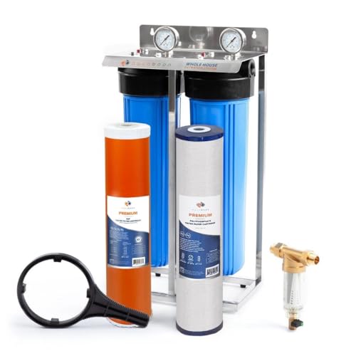 2 Stage Water Filter System with Prefilter & 20x4.5 Anti (2 Count)