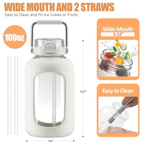 Large Glass Water Bottle