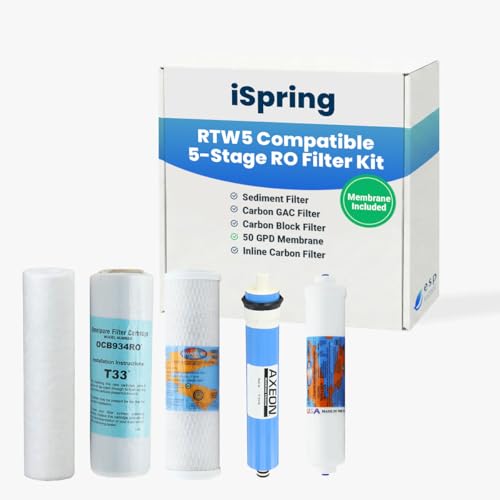 iSpring RTW5 Compatible Reverse Osmosis Water Filter Replacement Kit 1