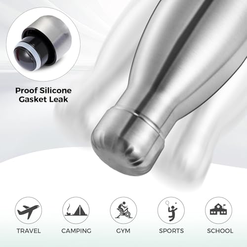 17oz Stainless Steel Water Bottles Bulk (8 Count)