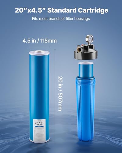 GAC Filter Universal Fit 20 x 4.5 in Granular Activated Carbon Replacement