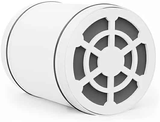 20-Stage Filtered Shower Head - Built-in Hard Water Softener Effectively Removes Chlorine and Heavy Metals, Improving Scalp and Skin Irritation,6-Inch Pressurized Overhead Shower Heads (White)