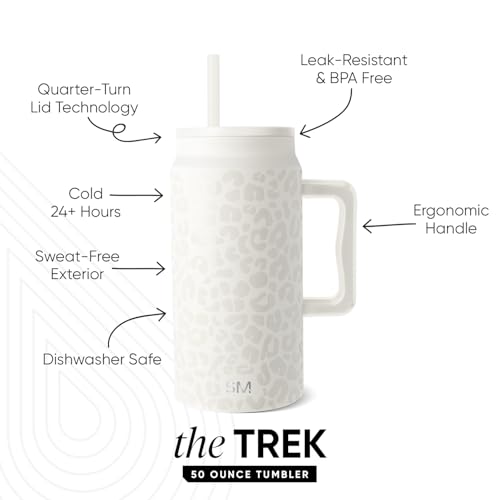 50 oz Mug Tumbler with Handle and Straw Lid
