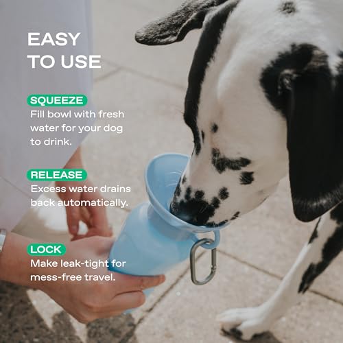 Springland 22oz Classic Portable Dog Water Bottle with Built (22 Fl Oz)